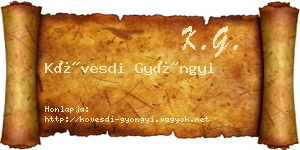Kövesdi Gyöngyi névjegykártya