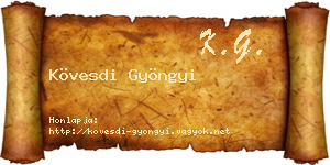 Kövesdi Gyöngyi névjegykártya
