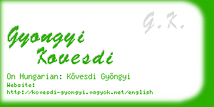 gyongyi kovesdi business card