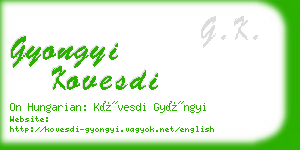 gyongyi kovesdi business card